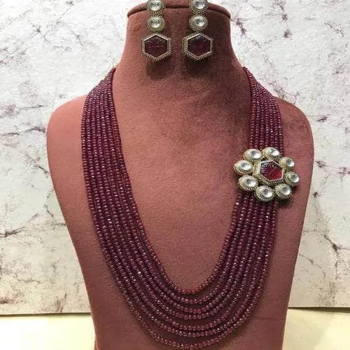 Onex Side Pendant Polki Necklace