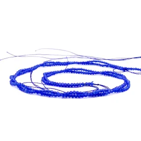Onyx Blue 2mm Faceted Round Bead Strand