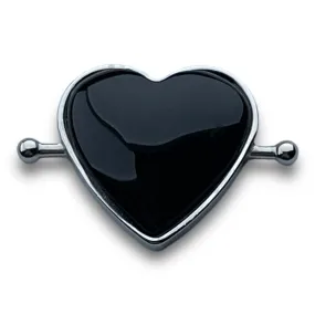 Onyx Heart-shaped Crystal Element