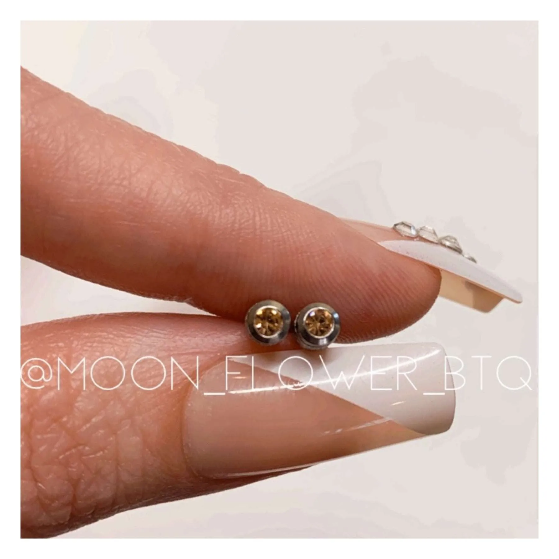 Orange CZ Double Ended Earrings