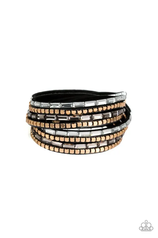Paparazzi This Time With Attitude Black Bracelet