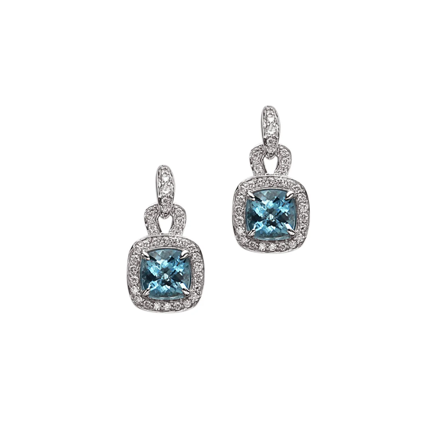 Pastel Diamond Drop Anchor Earring