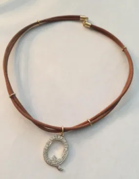Pave Diamond Letter choker (Customizable)