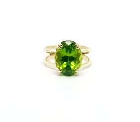 Peridot Oval Cocktail Ring