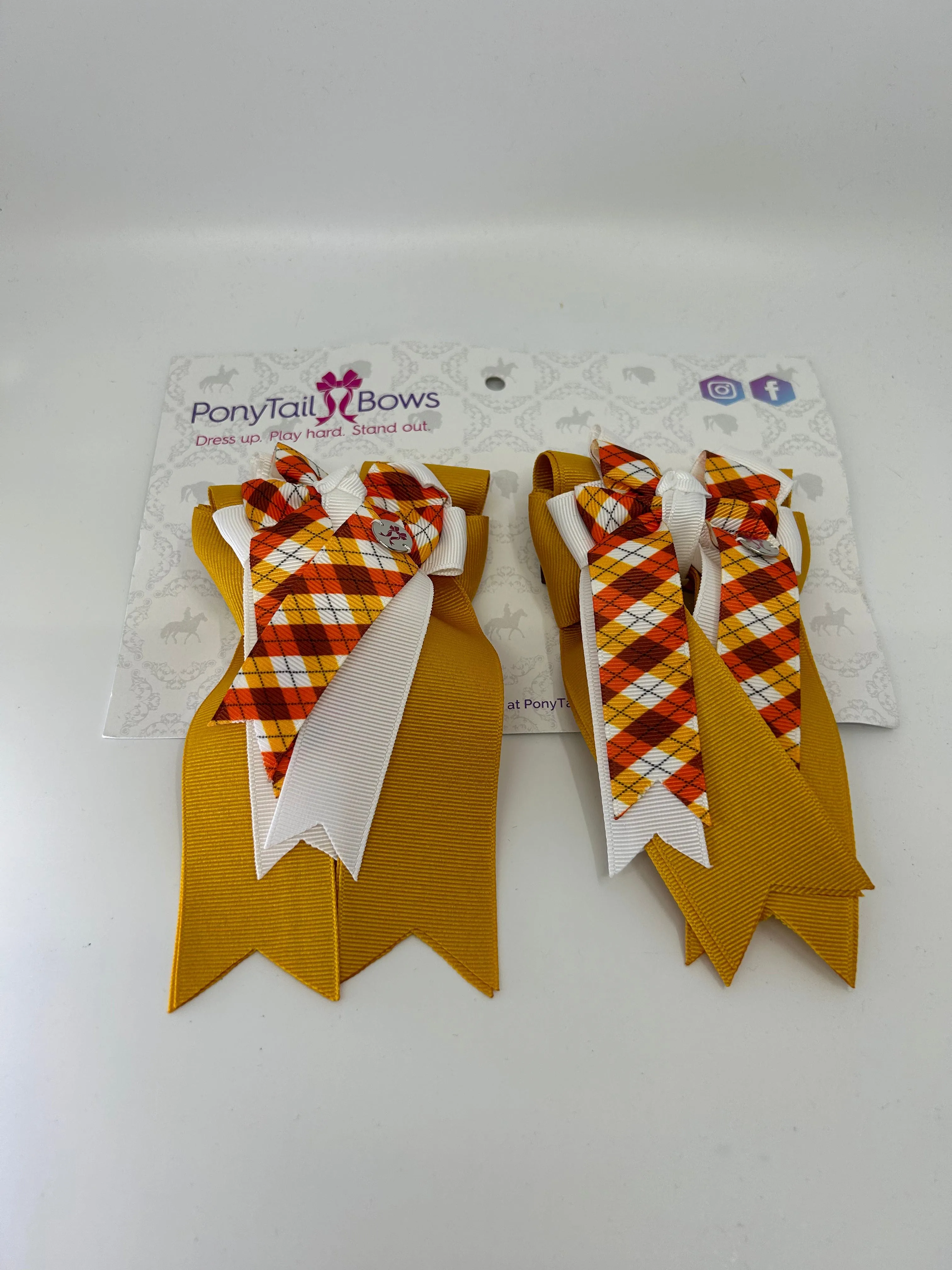 PonyTail Bows- Falling In Gold
