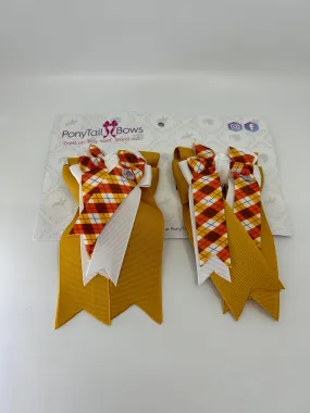 PonyTail Bows- Falling In Gold
