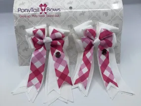 PonyTail Bows- Glitter Me Pink