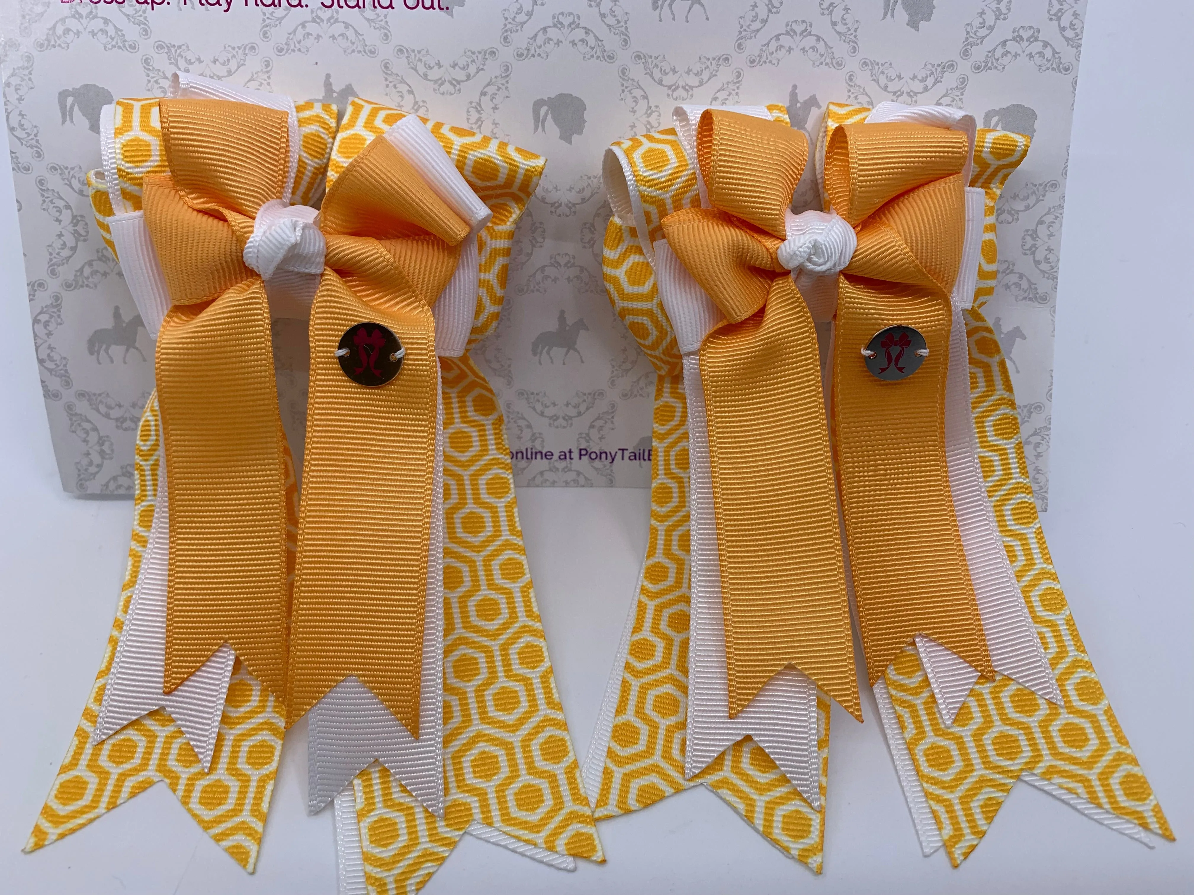PonyTail Bows- Gold Coast Honeycomb