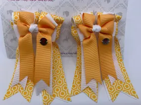 PonyTail Bows- Gold Coast Honeycomb