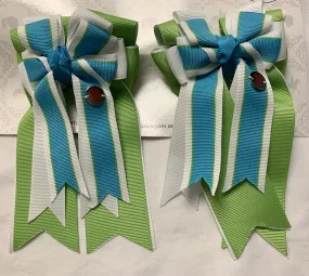 PonyTail Bows- Lime Time