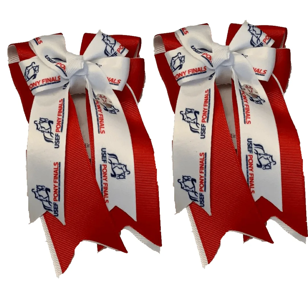 PonyTail Bows- PF Red Show Bows