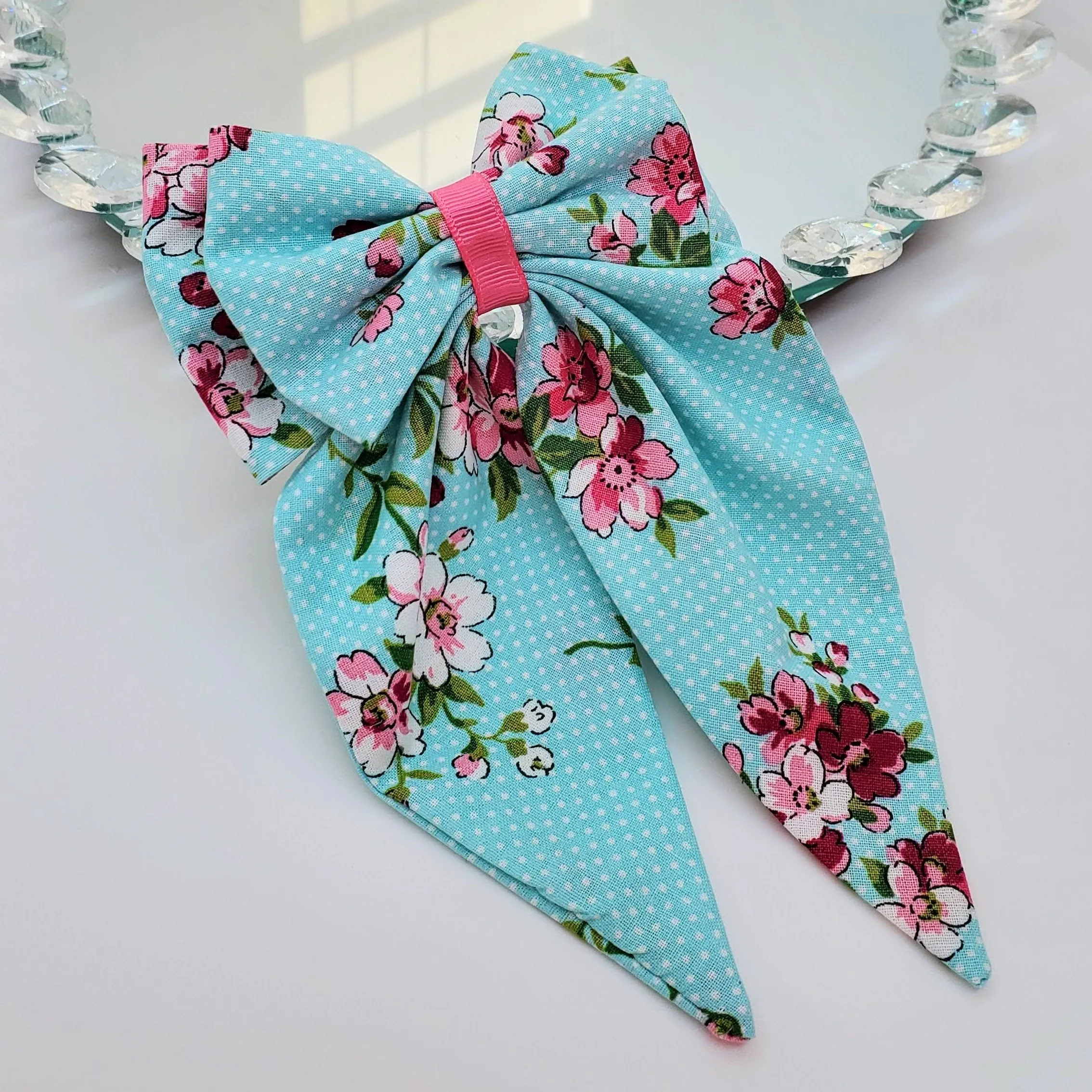 Printed Fabric Bow Mini  Coquette