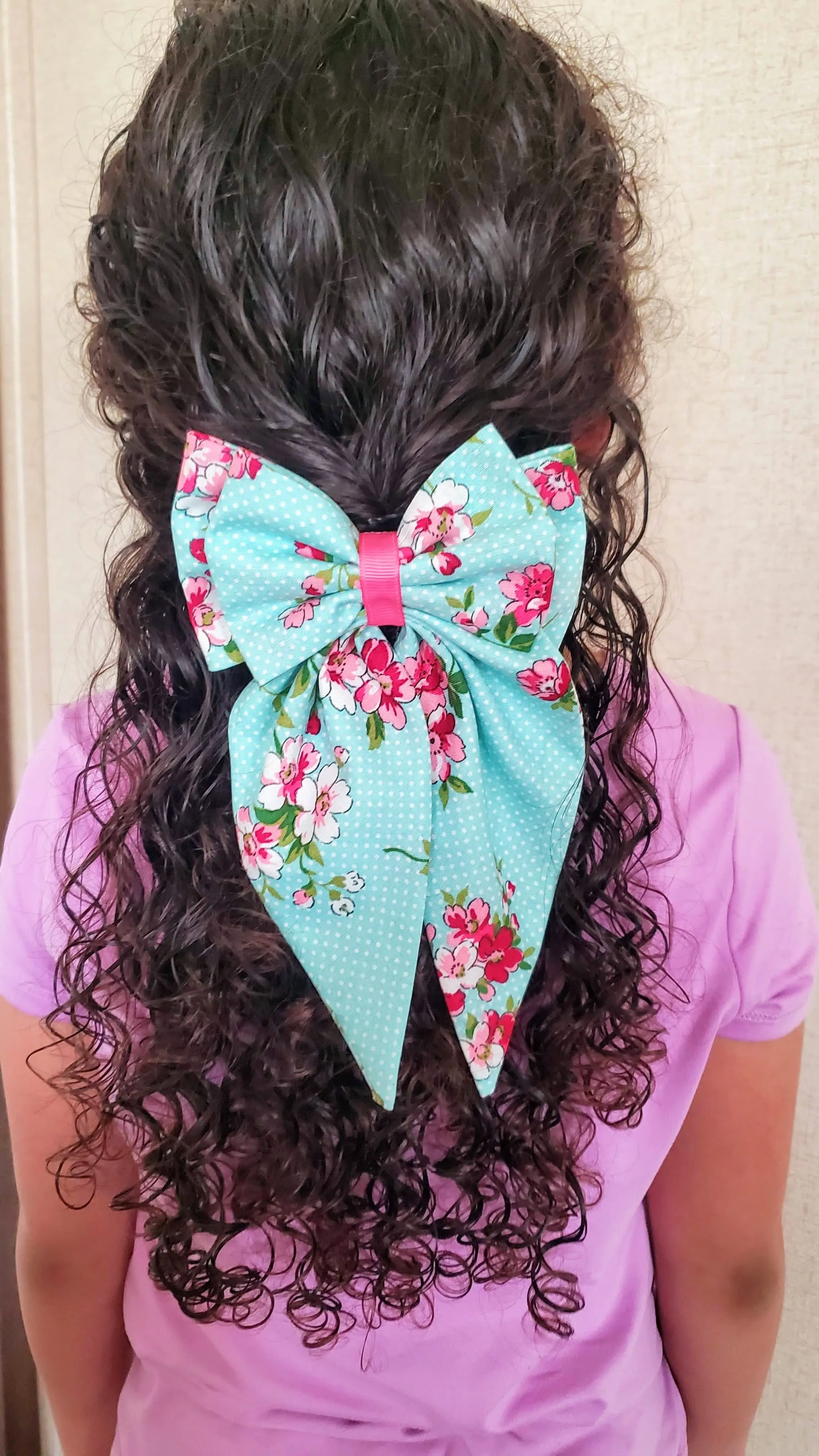 Printed Fabric Bow Mini  Coquette
