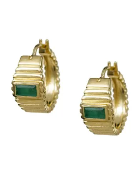 Prism Emerald Hoops