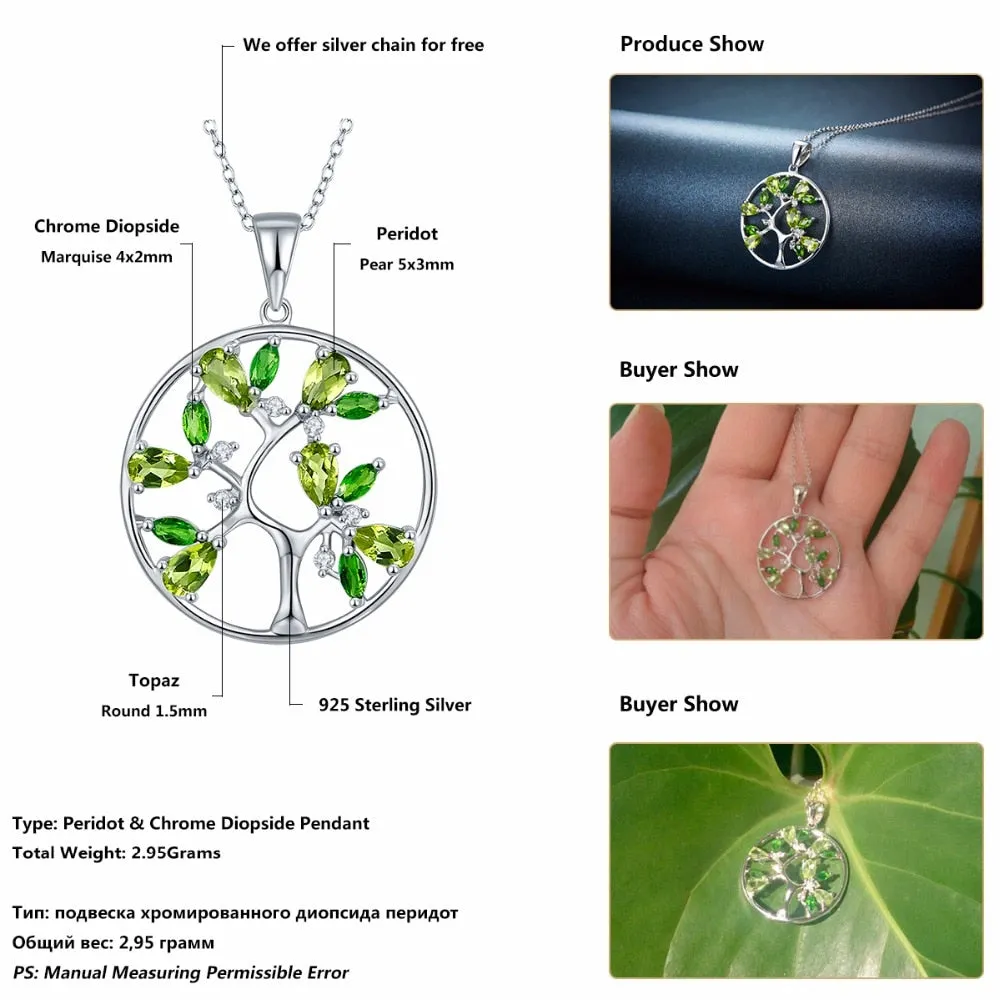 Products Peridot Tree Pendant
