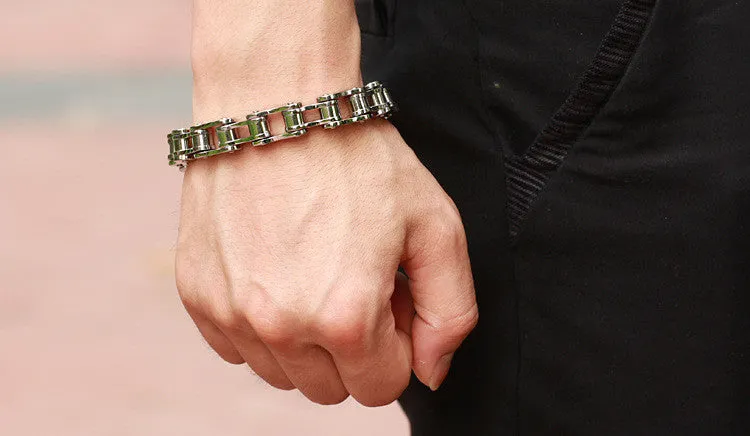 Punk 316L Stainless Steel Bracelet Men Biker Bicycle Motorcycle Chain Men's Bracelets Mens Bracelets & Bangles Fashion Jewelry
