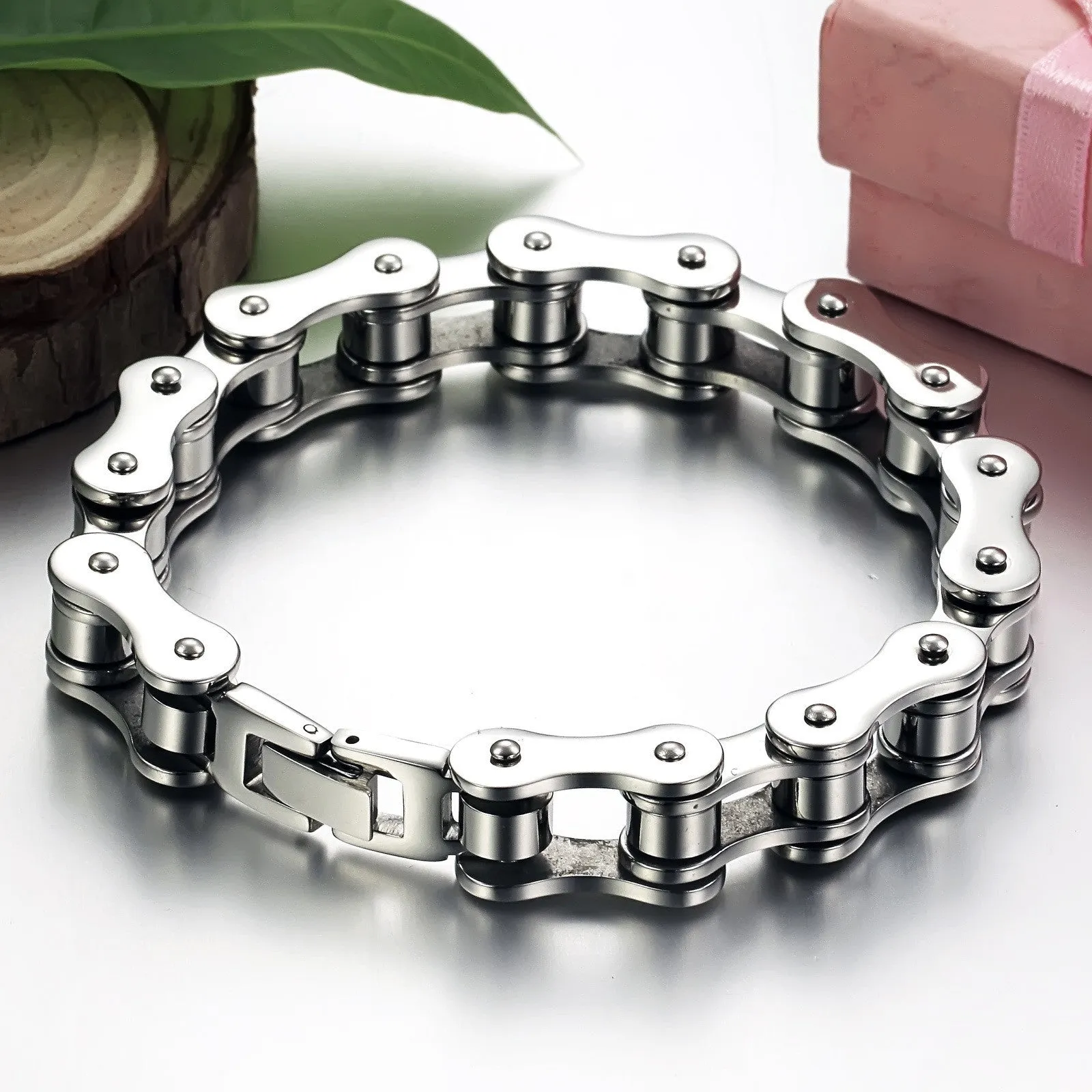 Punk 316L Stainless Steel Bracelet Men Biker Bicycle Motorcycle Chain Men's Bracelets Mens Bracelets & Bangles Fashion Jewelry