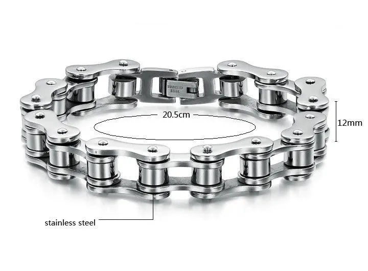 Punk 316L Stainless Steel Bracelet Men Biker Bicycle Motorcycle Chain Men's Bracelets Mens Bracelets & Bangles Fashion Jewelry