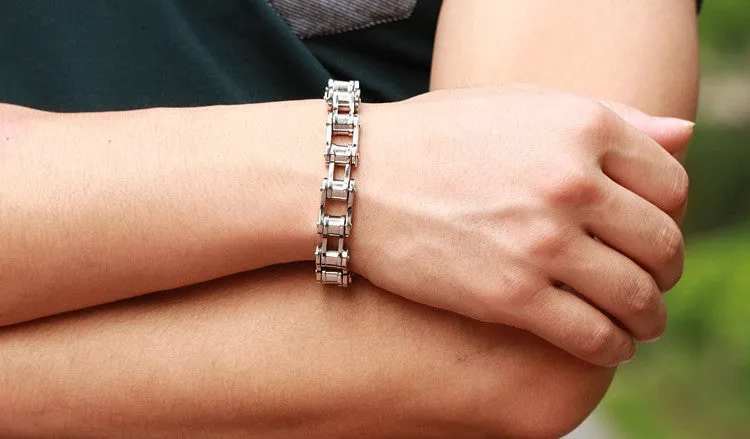 Punk 316L Stainless Steel Bracelet Men Biker Bicycle Motorcycle Chain Men's Bracelets Mens Bracelets & Bangles Fashion Jewelry
