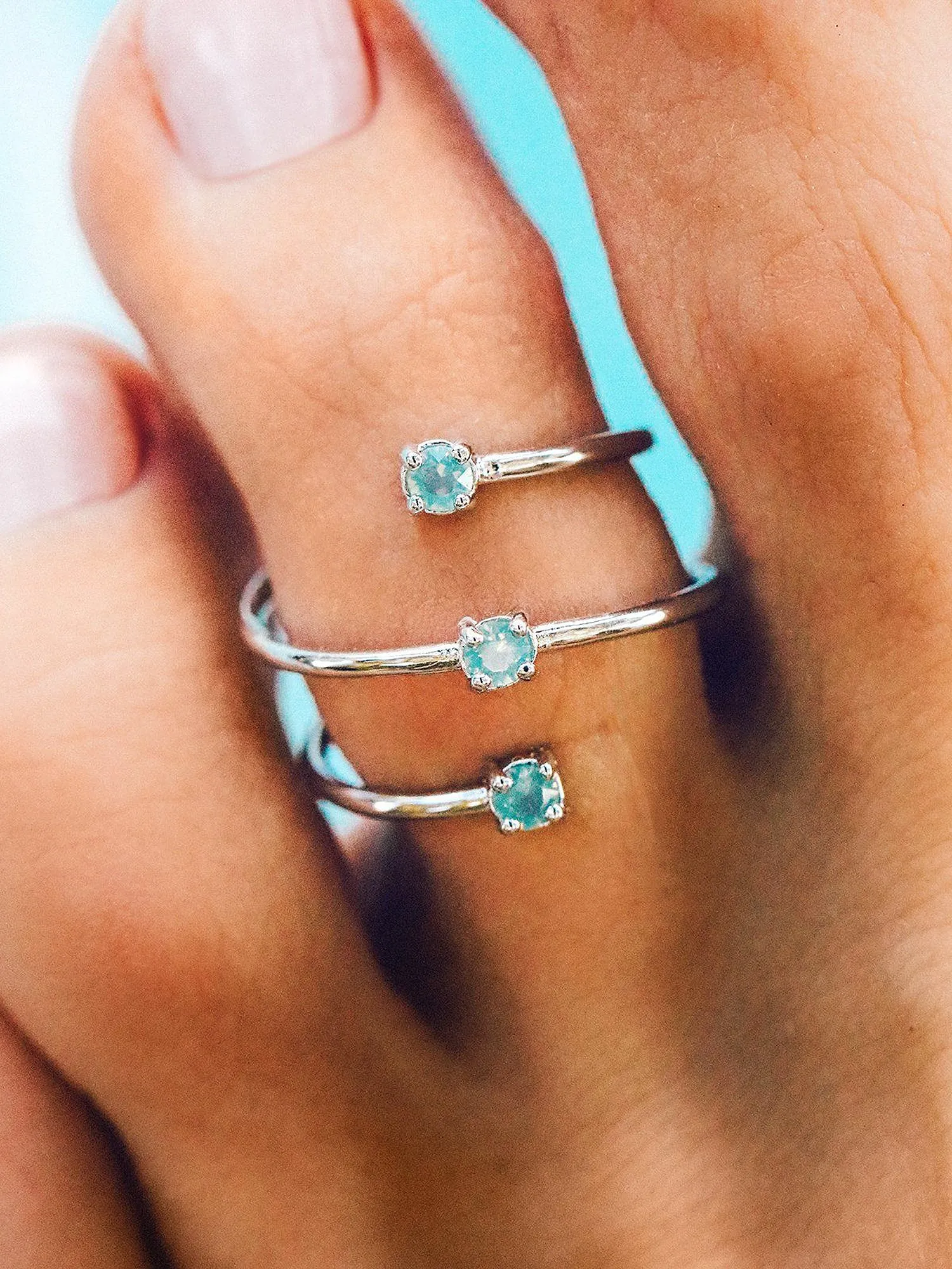 PURA VIDA TRIPLE STONE WRAP TOE RING - CLEARANCE
