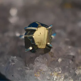 Pyrite Re-sizable Ring (925) Sterling Silver