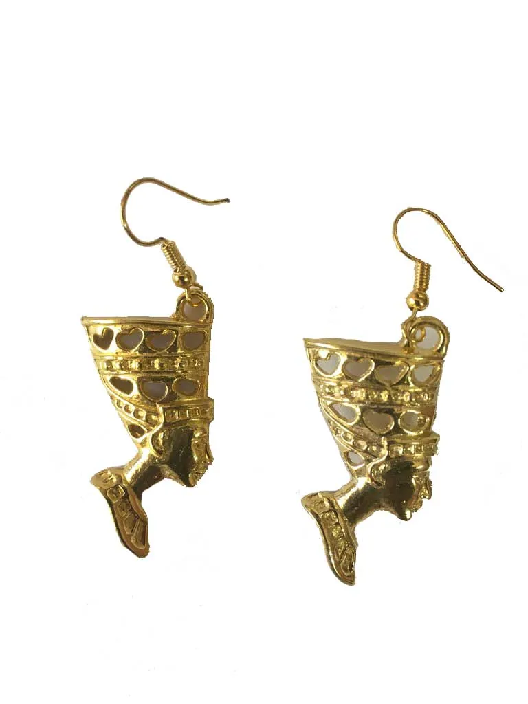 Queen Nefertiti earrings - Gold or Silver Color | Queen Nefertiti | Egypt | Egyptian | Nefertiti Bust