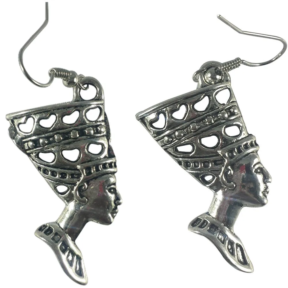 Queen Nefertiti earrings - Gold or Silver Color | Queen Nefertiti | Egypt | Egyptian | Nefertiti Bust