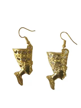 Queen Nefertiti earrings - Gold or Silver Color | Queen Nefertiti | Egypt | Egyptian | Nefertiti Bust