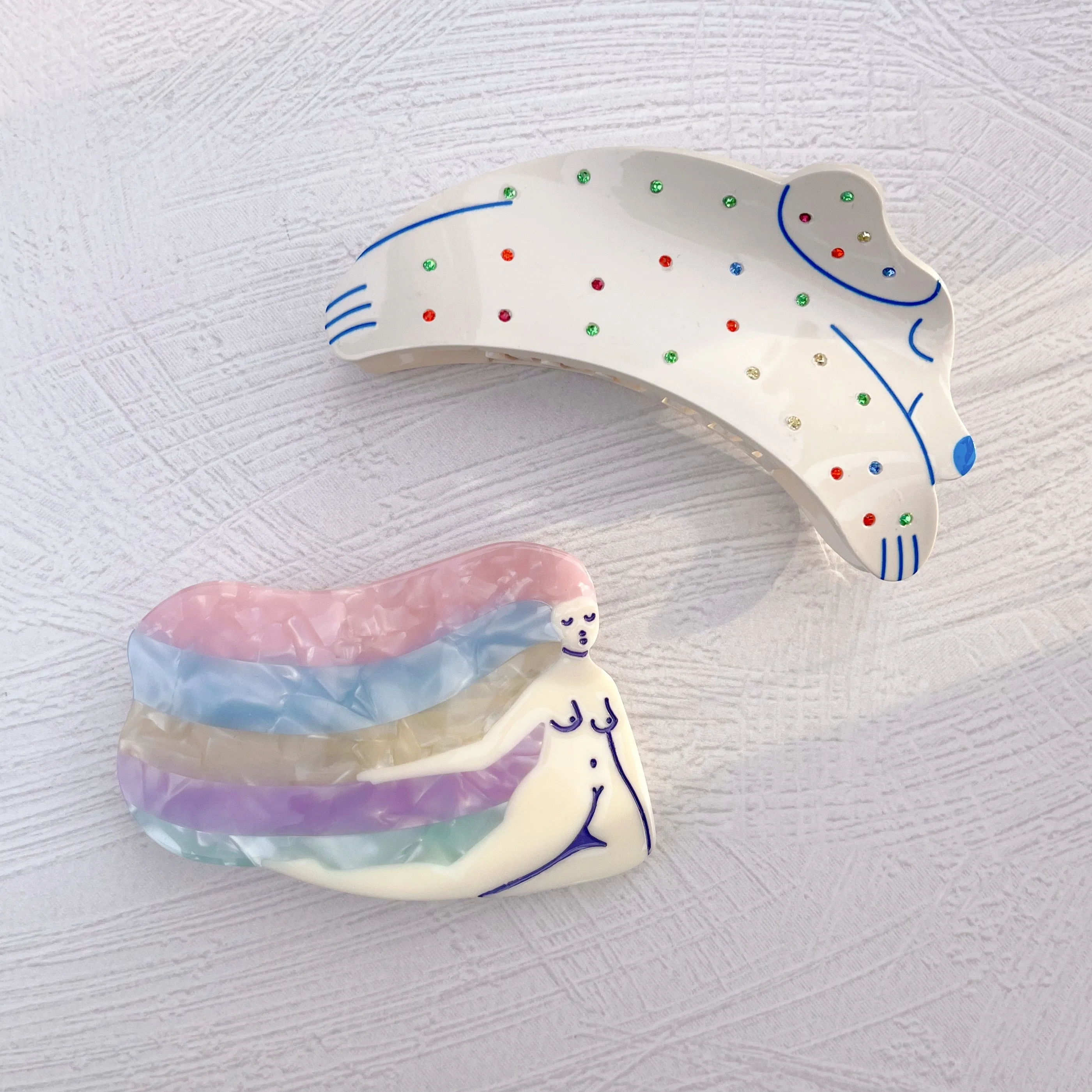 Rainbow Woman Barrette by Lisa Junius
