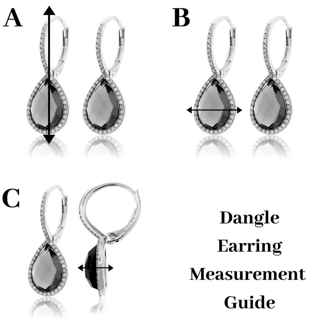 Rectangle Shaped Peridot and Diamond Halo Drop Earrings