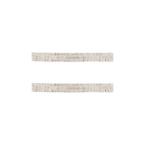 Rhodium Double Diamante Barrette