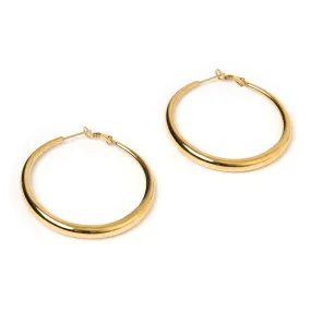 Riley Gold Hoop Earrings - Large