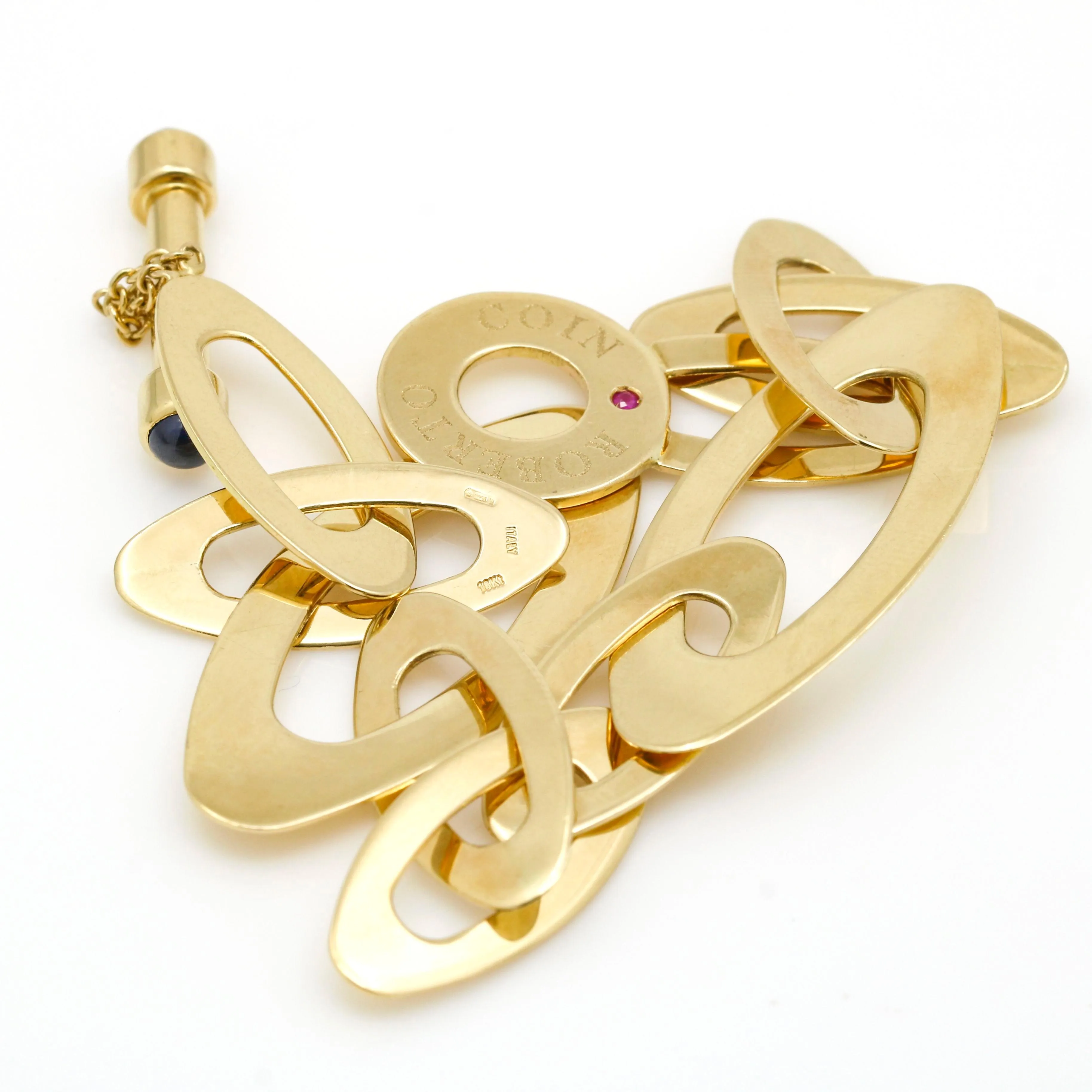 Roberto Coin Chic and Shine X-Large Oval Link Toggle Bracelet in 18k Yellow Gold