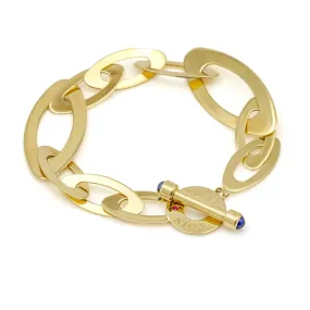 Roberto Coin Chic and Shine X-Large Oval Link Toggle Bracelet in 18k Yellow Gold