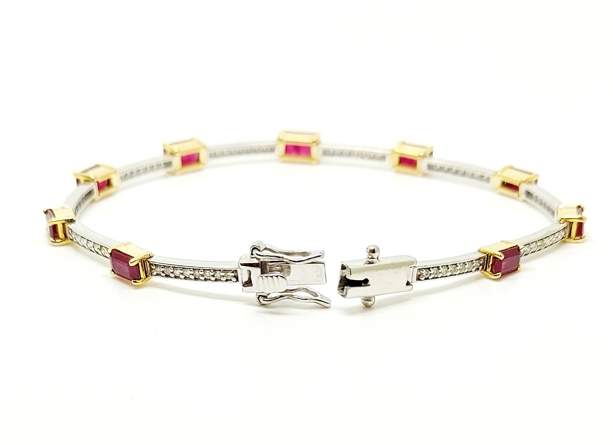 RUBY AND DIAMOND HOT-CAKE BRACELET AD NO: 2760
