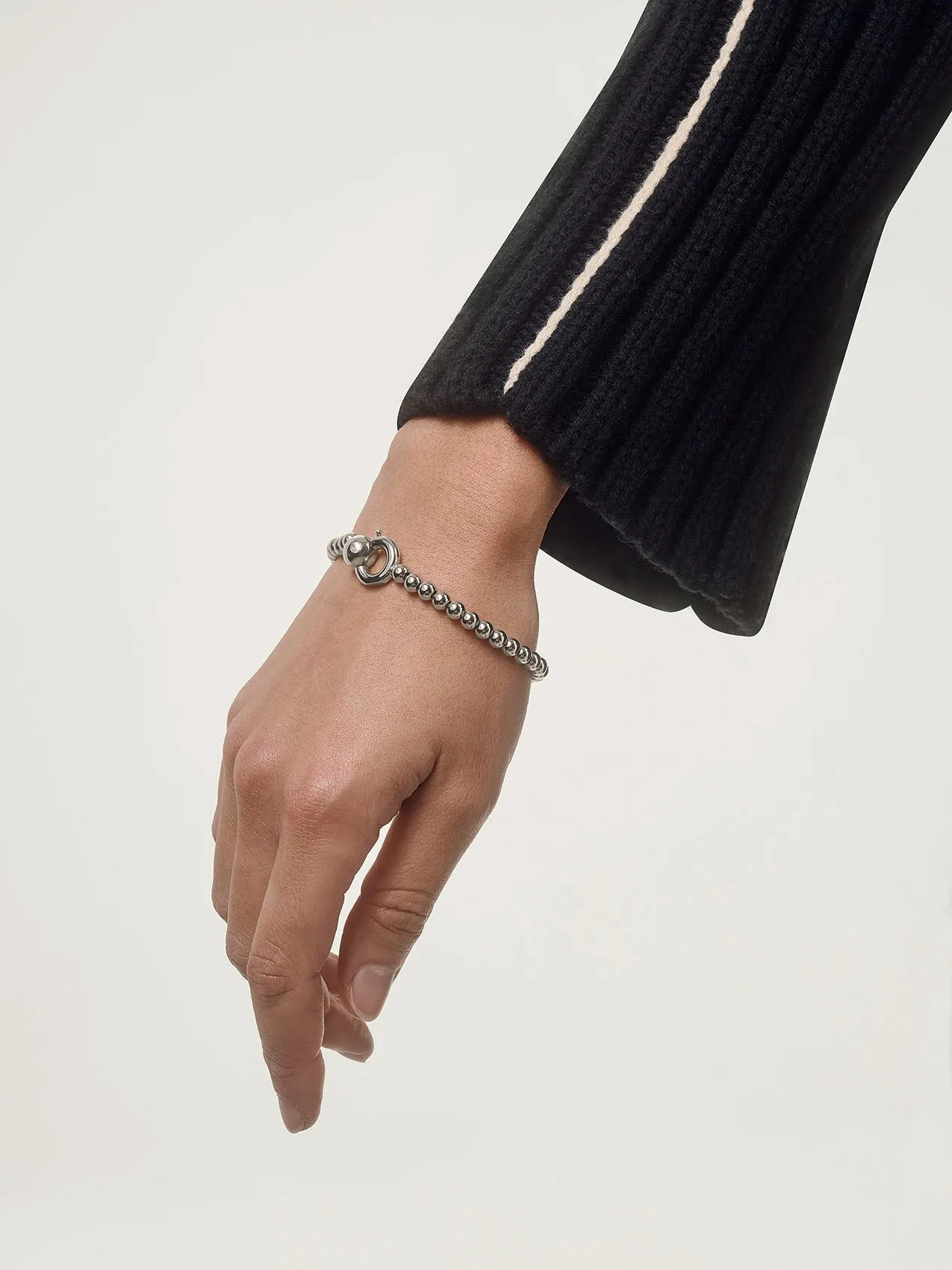 Sasha Ball Chain Palladium-Plated Bracelet
