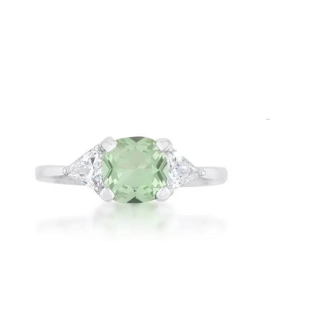 Shonda Three Stone Peridot Green Ring | 1.8ct