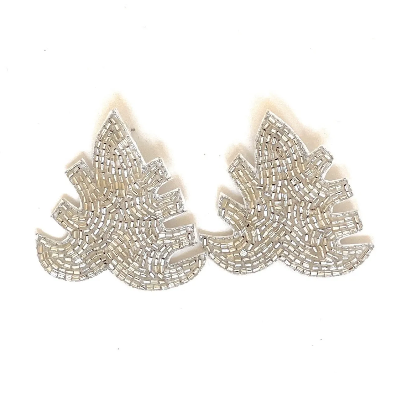 Silver Beaded Earrings