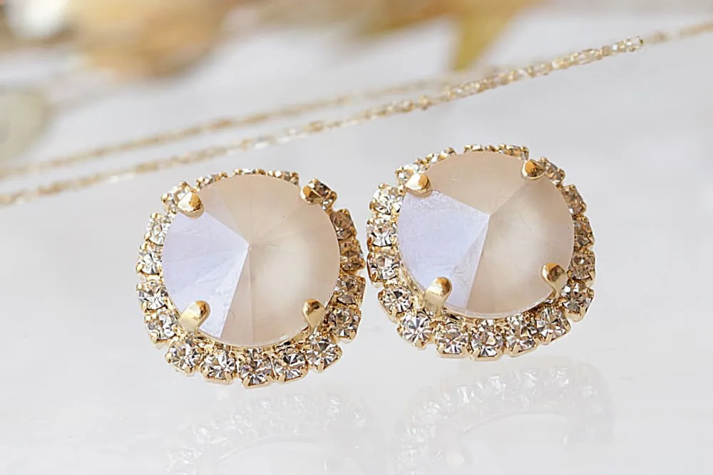 SILVER CREAM EARRINGS