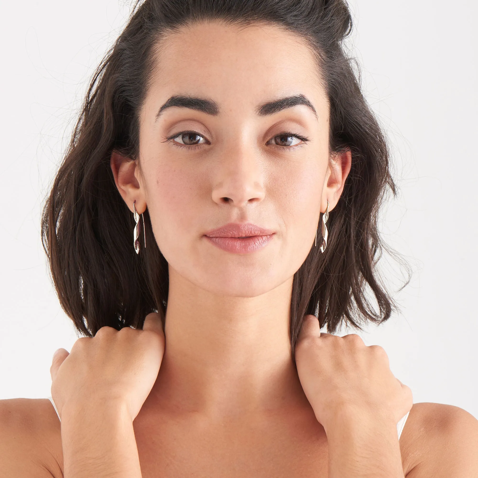 Silver Helix Hook Earrings