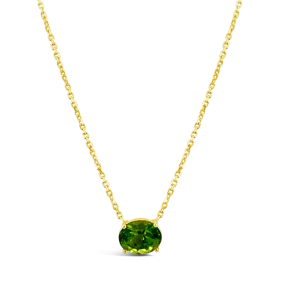 Solitaire Peridot Necklace