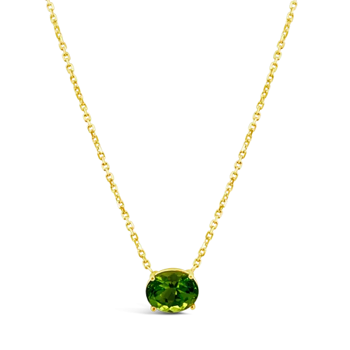 Solitaire Peridot Necklace