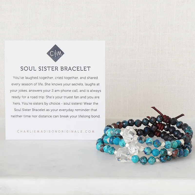 Soul Sister Mini Bracelet - Azurite | Gemstone Friendship Bracelet
