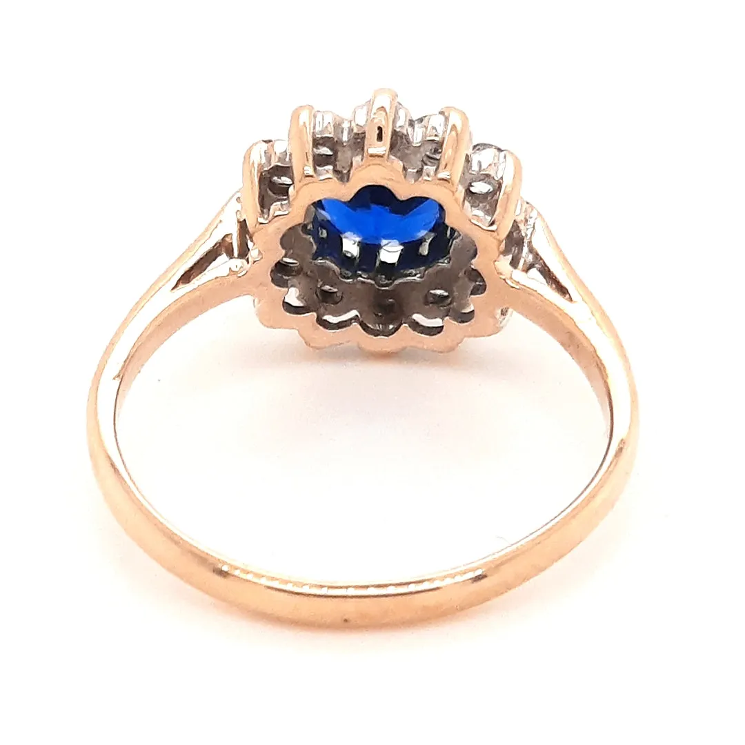 Spinel & Cubic Zirconia Halo Ring