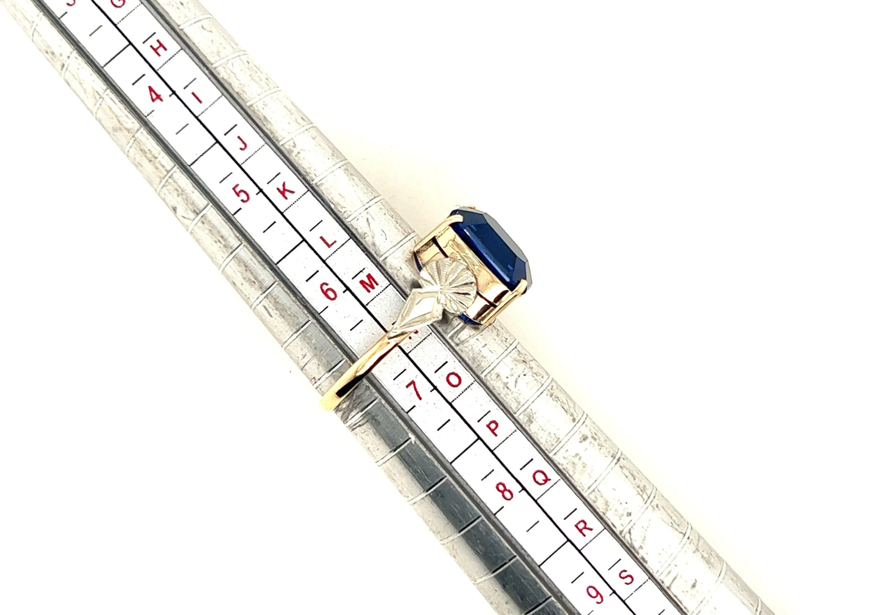 Spinel Yellow & White Gold Handmade Ring
