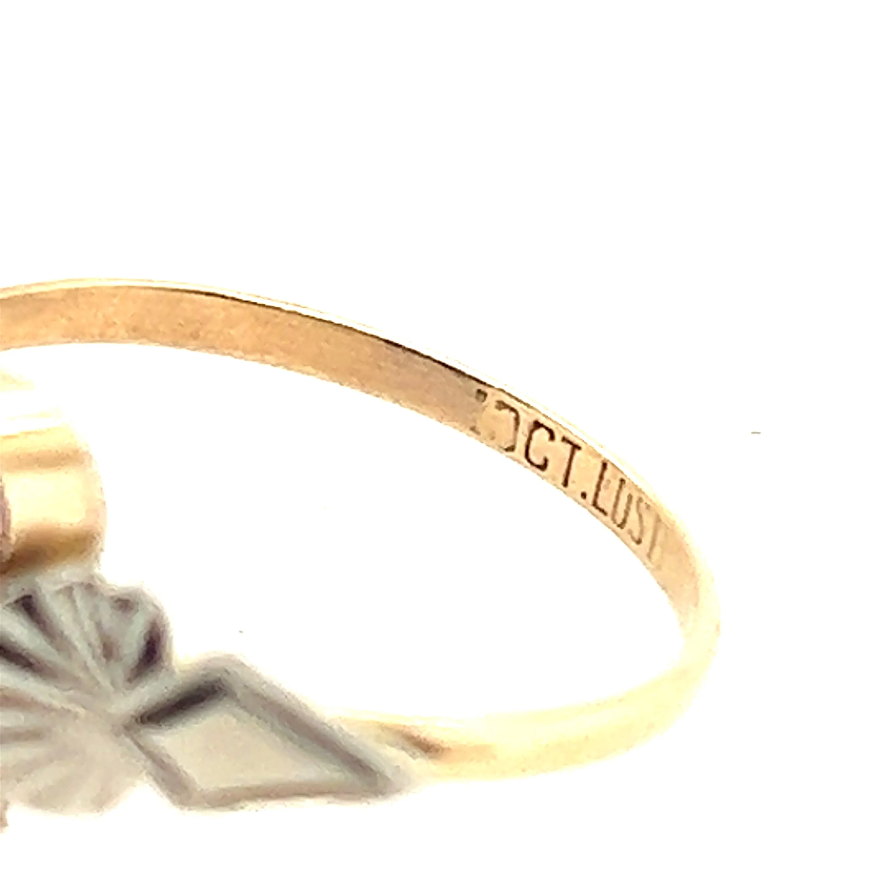 Spinel Yellow & White Gold Handmade Ring