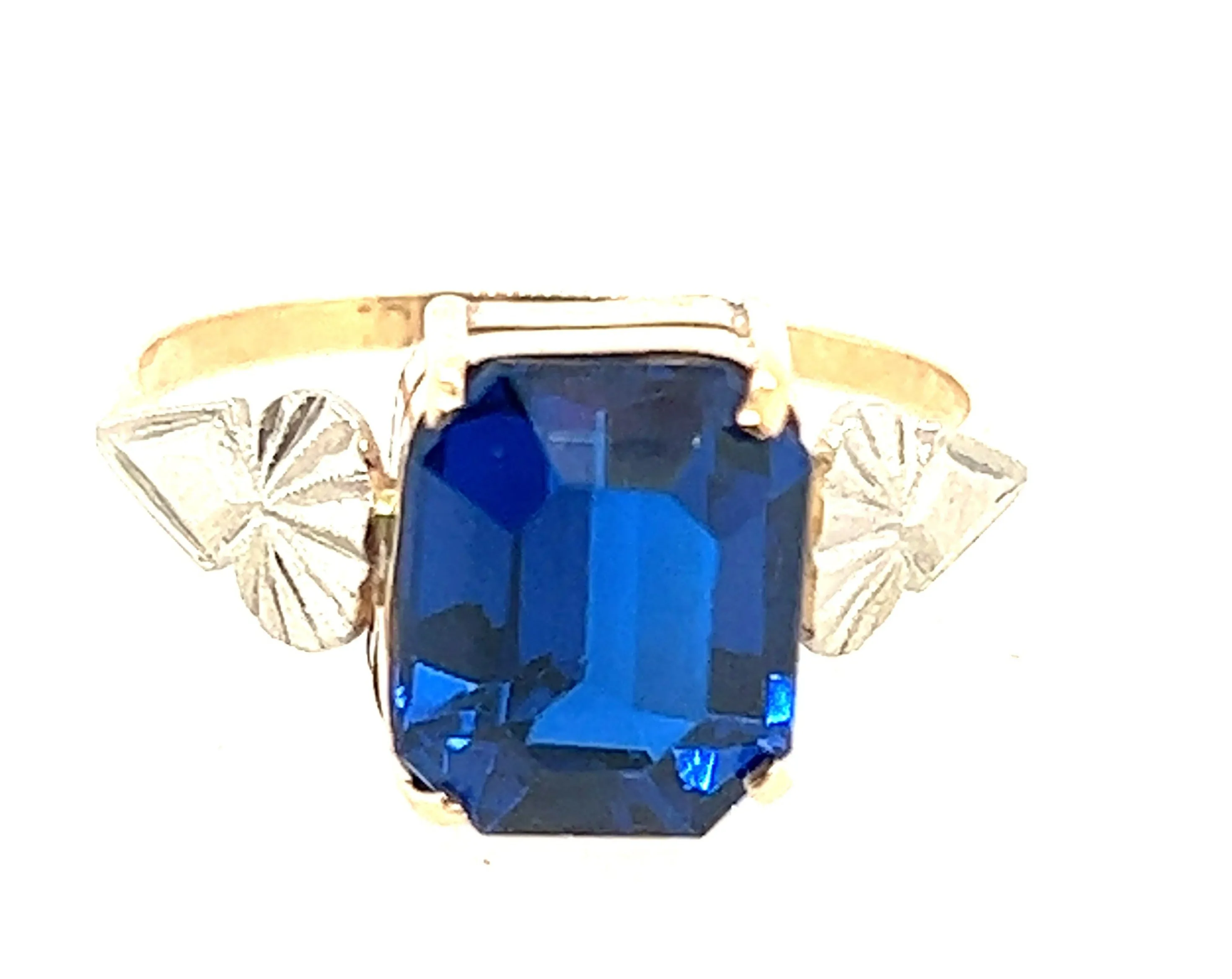 Spinel Yellow & White Gold Handmade Ring