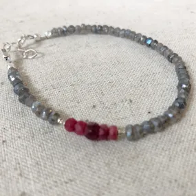 Splash of Ruby Bracelet