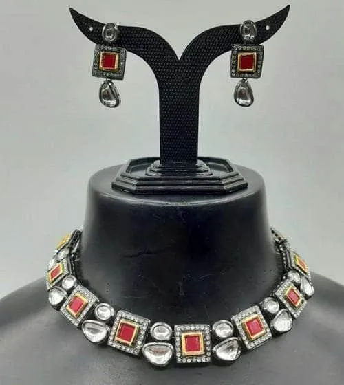 Square Ad Kundan Necklace