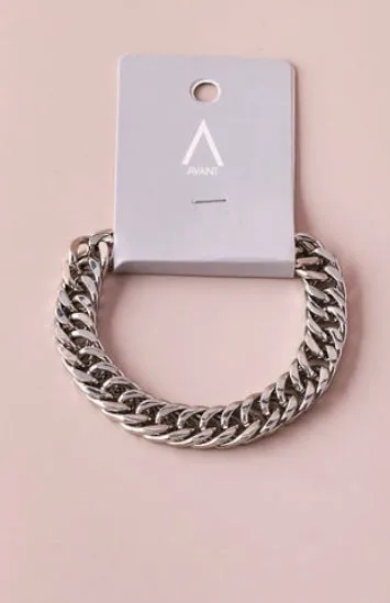 Stainless Steel Chain Link Bracelet - Silver